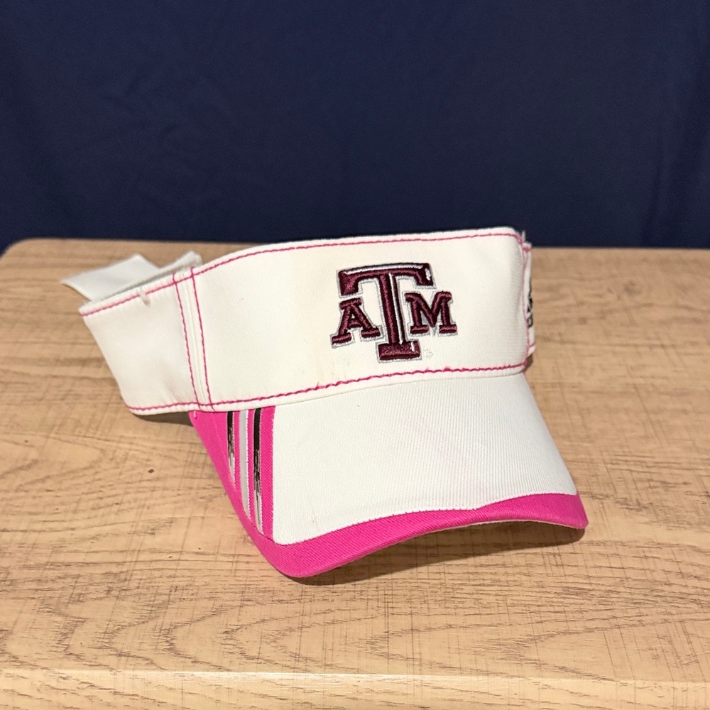 Adidas Pink and White Women's Visor Hat